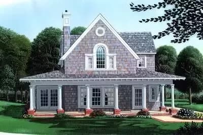 Shingled-style Cottage with Wraparound Porch and a 2-Car Detached Garage