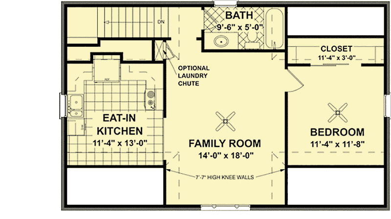 Plan 20041GA: 3-Car Studio Apartment Floor Plan - 858 Sq Ft Garage and 750 Sq Ft Apartment - Floor Plan - 2nd Floor - Carriage, Country, Farmhouse