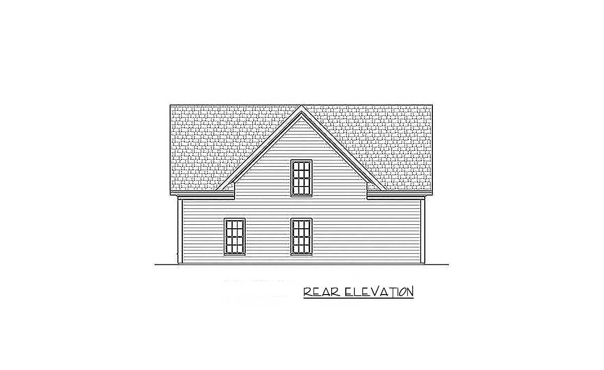 Plan 20041GA: 3-Car Studio Apartment Floor Plan - 858 Sq Ft Garage and 750 Sq Ft Apartment - Image #4 - Carriage, Country, Farmhouse