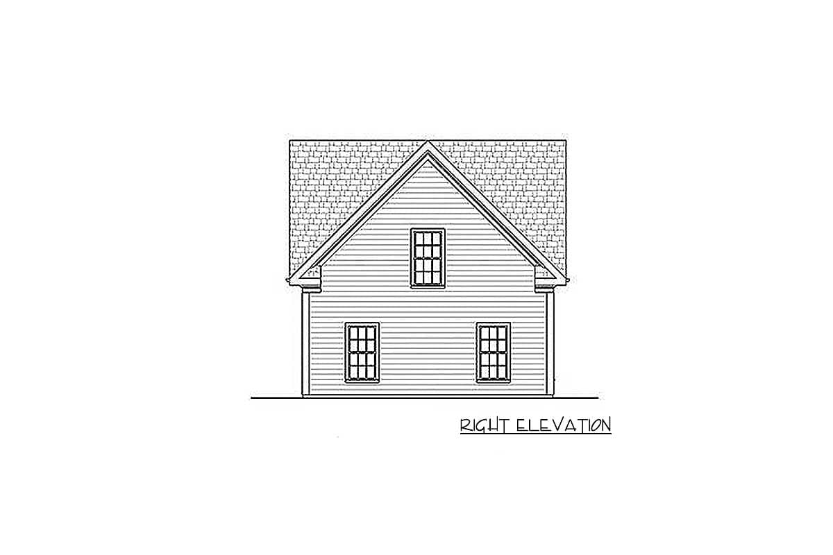 Plan 20041GA: 3-Car Studio Apartment Floor Plan - 858 Sq Ft Garage and 750 Sq Ft Apartment - Image #5 - Carriage, Country, Farmhouse