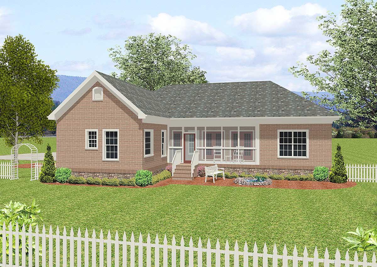 Plan 20044GA: One-story House Plan with Two Distinct Elevations - Image #4 - Ranch, Southern, Traditional