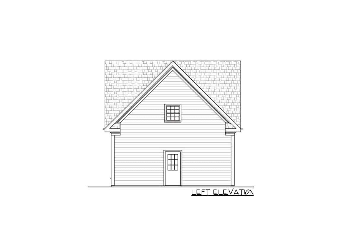 Plan 20054GA: Siding Three-Car 912 Square Foot Garage with Storage Above - Image #4 - Country, Farmhouse, Traditional