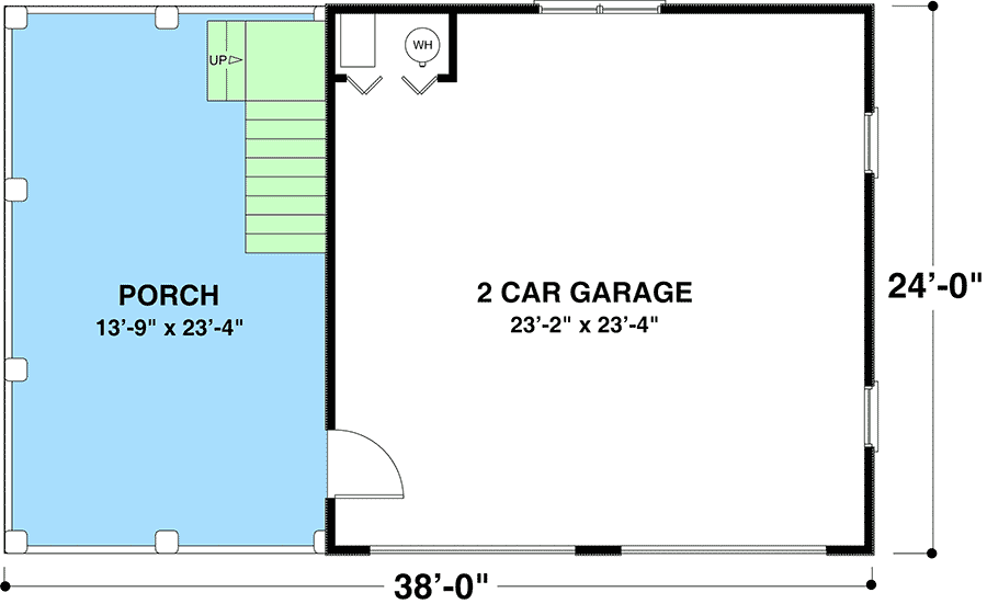 Plan 20055GA: Carriage House Plan with Elbow Room - Floor Plan - Main Level - Carriage