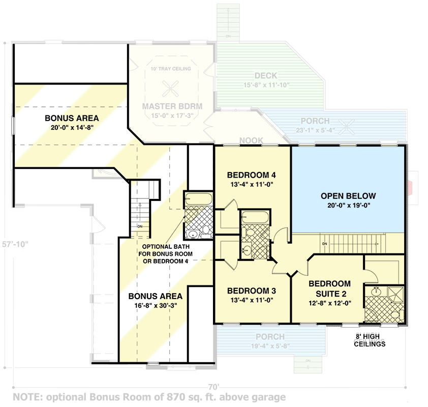 Plan 20068GA: Charming Northwest Craftsman - Floor Plan - 2nd Floor - Craftsman, Northwest