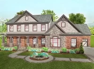 Country House Plan with Two Bonus Areas