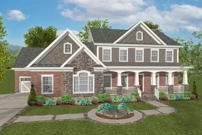 Country Home Plan with Outdoor Living Front and Back