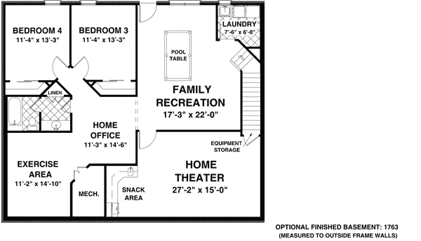 Plan 20075GA: Versatile Ranch in Mutiple Versions - Floor Plan - Optional - Ranch, Vacation