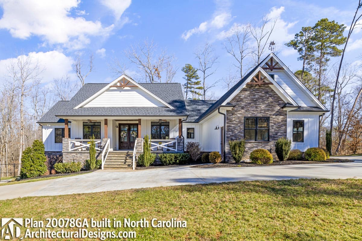build gallery item - Country House Plan 20078GA Comes to Life in North Carolina