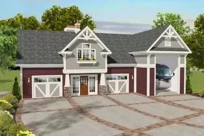 RV Garage with Apartment Above and an Observation Deck - 1548 Sq Ft