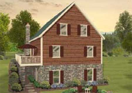 Plan 20099GA: Two-Bedroom Cottage Home Plan - Image #4 - Cottage, Country, Vacation