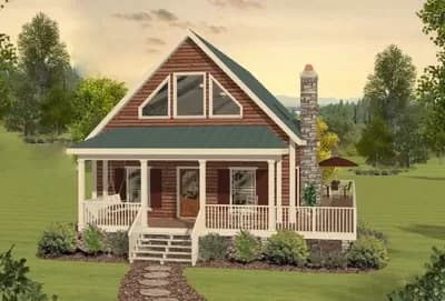 Two-Bedroom Cottage Home Plan