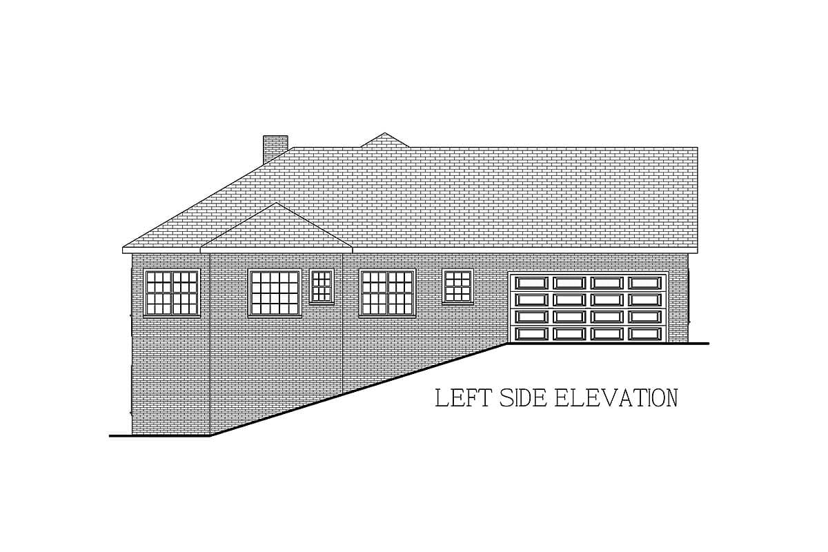 Plan 2018GA: Distinctive Ranch House Plan - 1787 Sq Ft - Image #15 - Ranch, Traditional