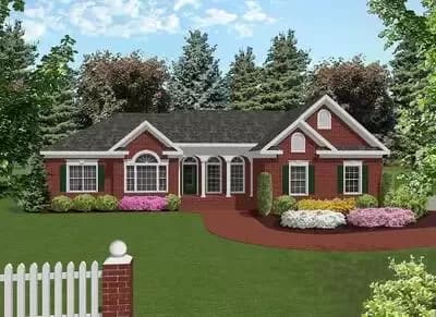 Attractive Mid-Size Ranch House Plan