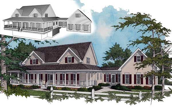 Plan 2049GA: Quaint Country Home Plan - Image #6 - Country, Farmhouse