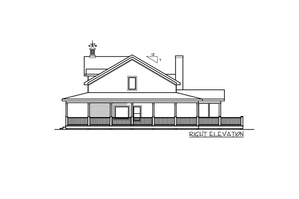 Plan 2064GA: Porches and a Deck - Image #6 - Country, Farmhouse