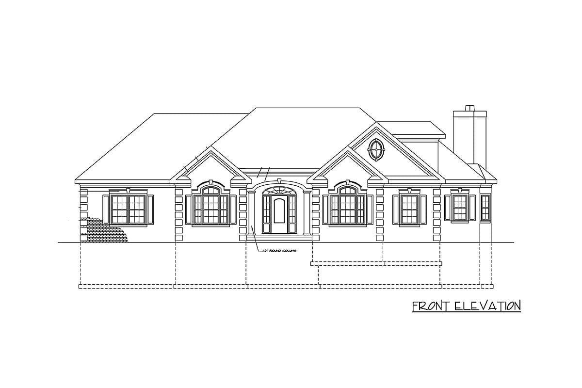 Plan 2067GA: Classic Brick Ranch Home Plan - Image #16 - Ranch, Southern, Traditional