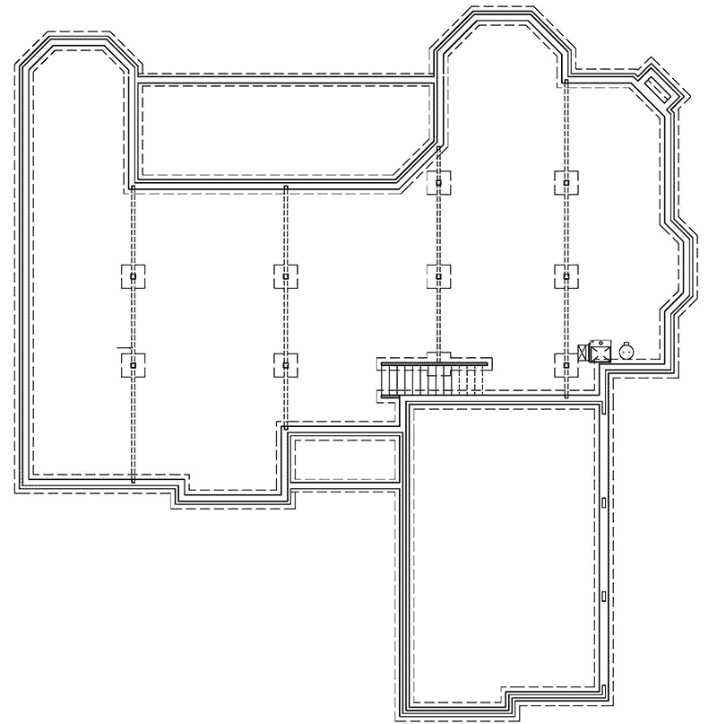 Plan 2067GA: Classic Brick Ranch Home Plan - Floor Plan - Lower Level - Ranch, Southern, Traditional