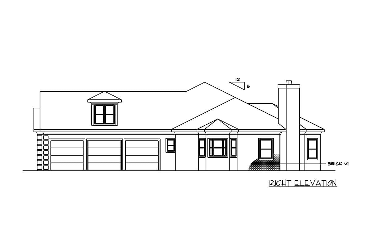 Plan 2067GA: Classic Brick Ranch Home Plan - Image #19 - Ranch, Southern, Traditional