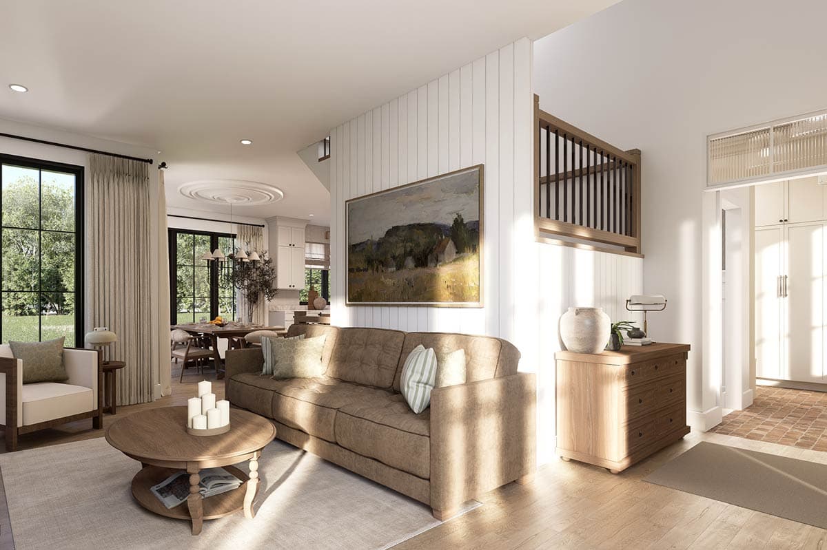 Plan 21002DR: Charming Modern Farmhouse Plan with 3 Bedrooms and Covered Terrace - Image #5 - Country, Farmhouse, Modern Farmhouse