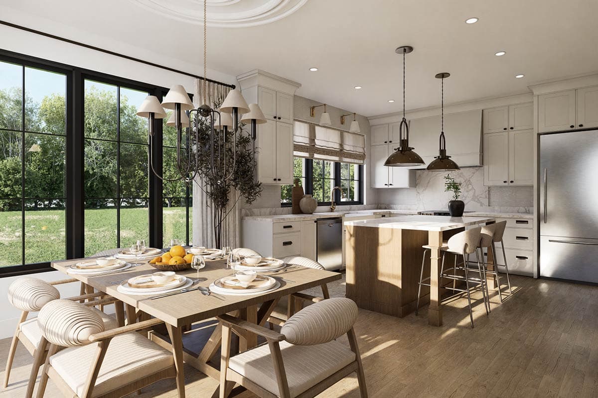 Plan 21002DR: Charming Modern Farmhouse Plan with 3 Bedrooms and Covered Terrace - Image #4 - Country, Farmhouse, Modern Farmhouse