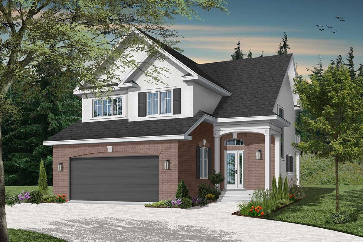 Plan 21014DR: 3-Bed House Plan with Sunken Family Room - Image #5 - Traditional