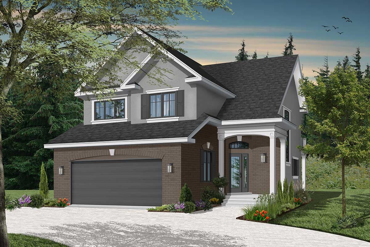 Plan 21014DR: 3-Bed House Plan with Sunken Family Room - Image #4 - Traditional