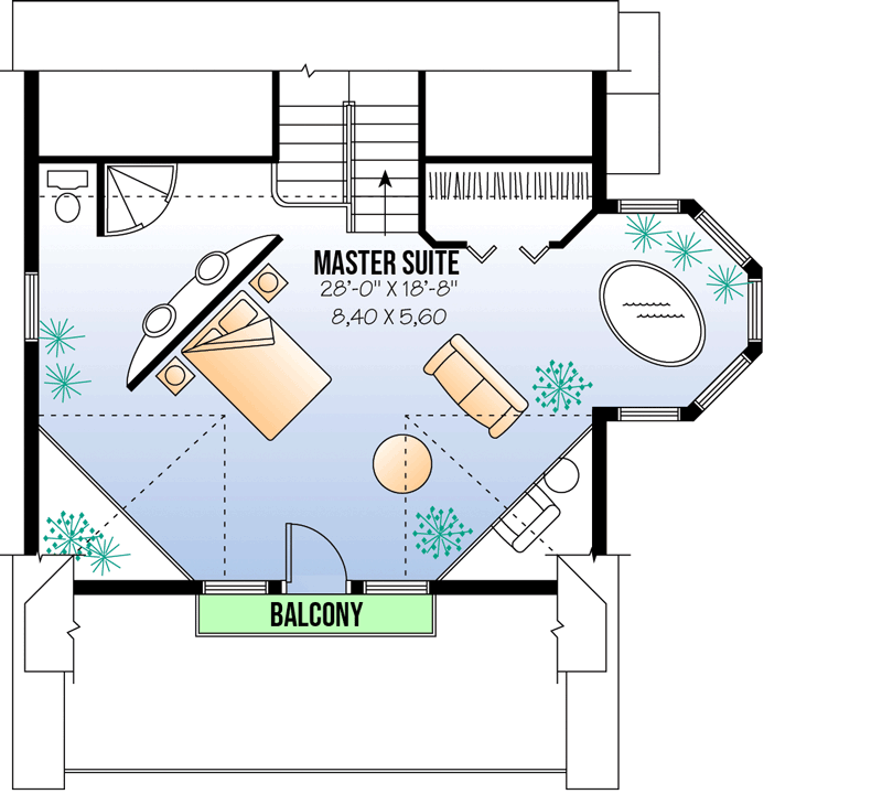 Plan 21021DR: Romantic Hideaway - Floor Plan - Optional - Coastal, Cottage, Mountain, Vacation