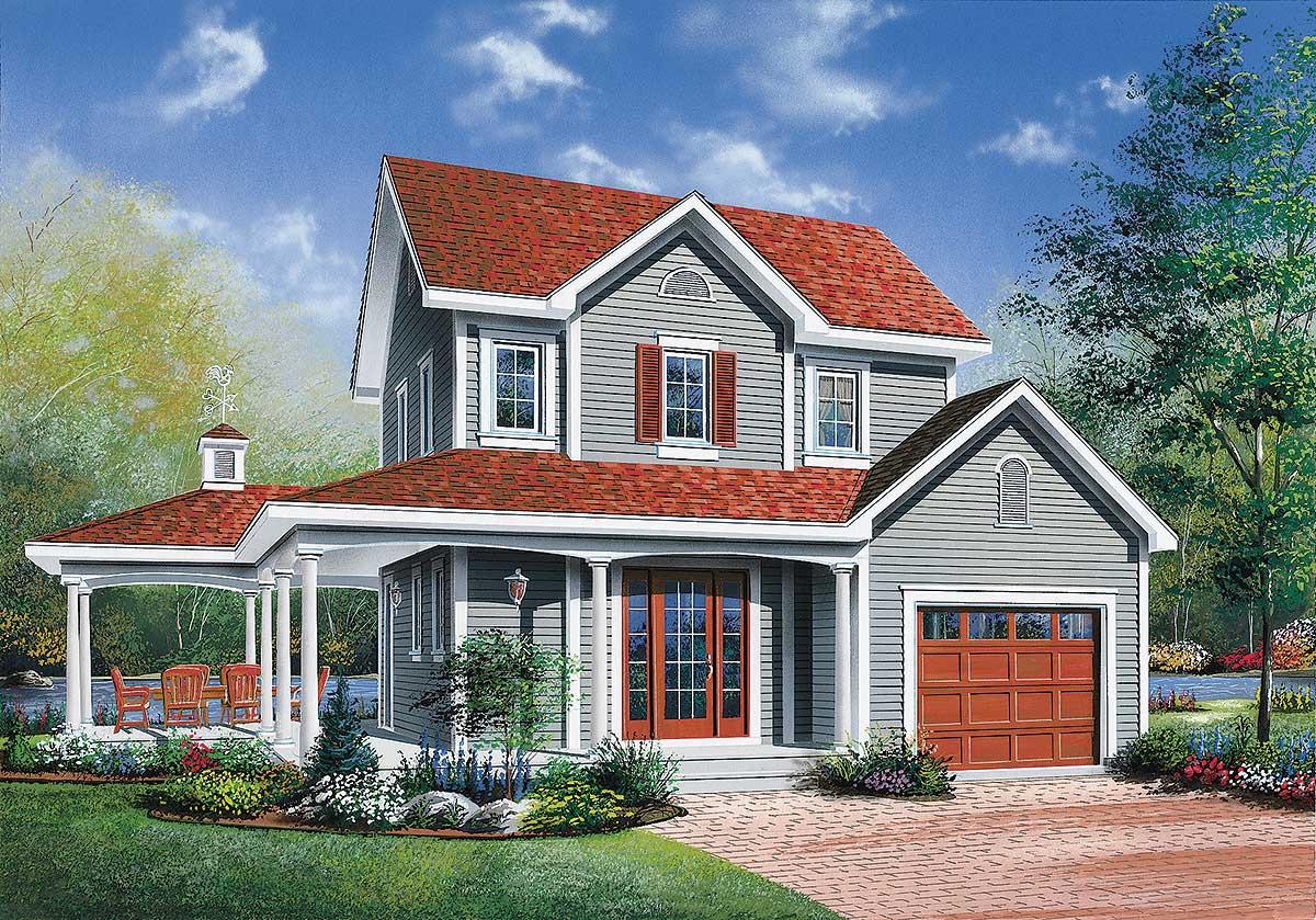 Plan 21027DR: Lovely Wrap-Around Porch - Image #4 - Country