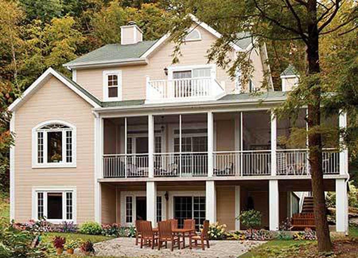 Plan 21027DR: Lovely Wrap-Around Porch - Image #9 - Country