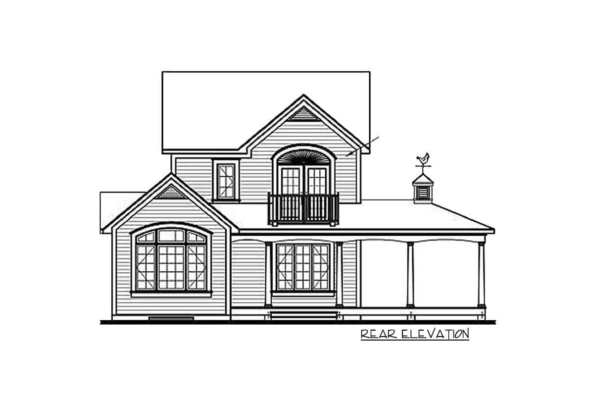 Plan 21027DR: Lovely Wrap-Around Porch - Image #10 - Country