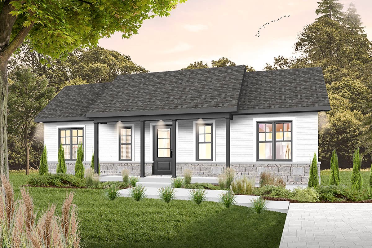 Plan 21036DR: Open Floor Plan with Optional Version - Image #6 - Ranch