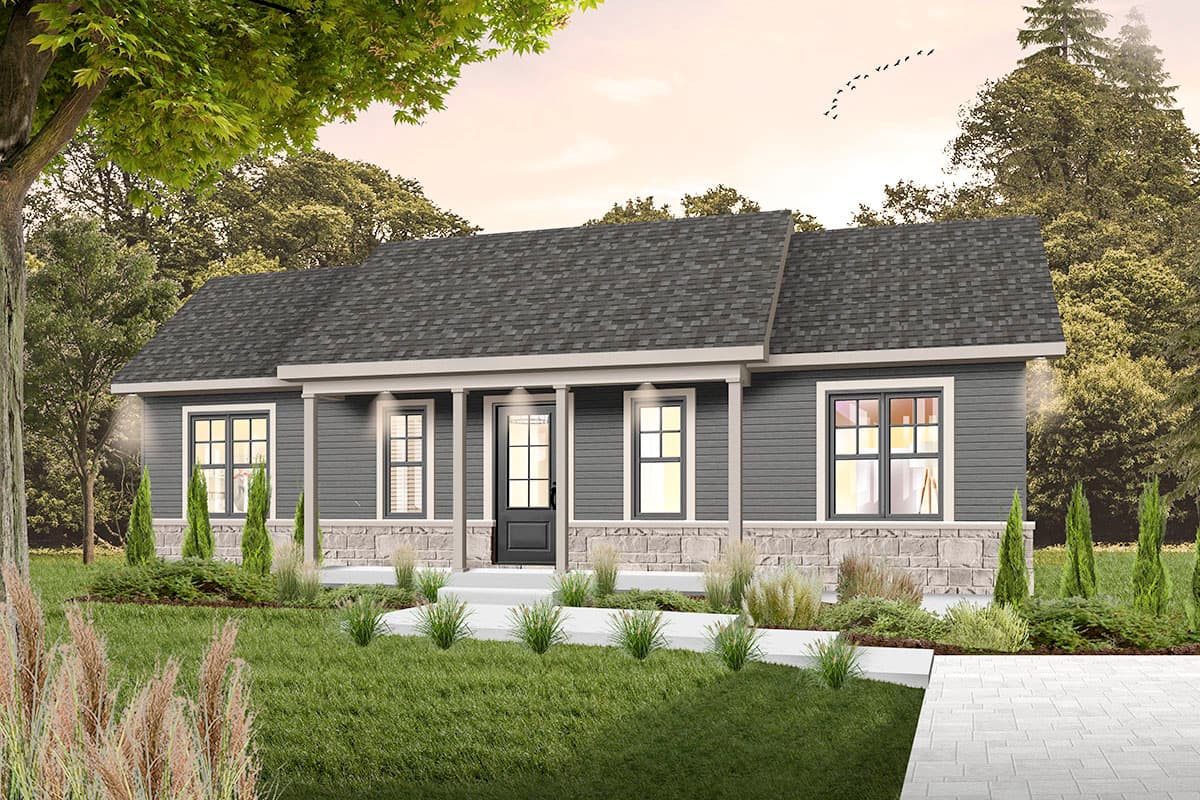Plan 21036DR: Open Floor Plan with Optional Version - Image #7 - Ranch