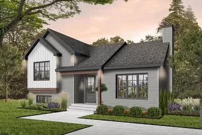 3-Bed Split Level Home Plan 