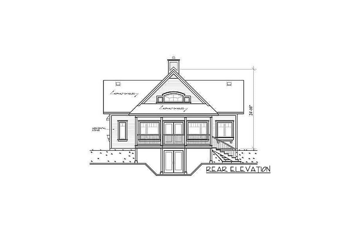 Plan 2105DR: Cottage with 2-Story Family Room Perfect for a Rear-Sloping Lot - Image #11 - Cottage, Country, Vacation