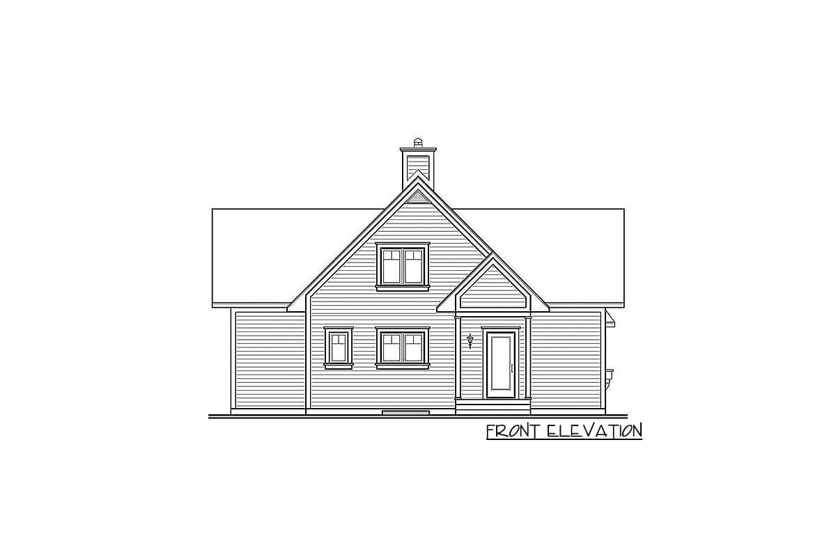 Plan 2105DR: Cottage with 2-Story Family Room Perfect for a Rear-Sloping Lot - Image #12 - Cottage, Country, Vacation