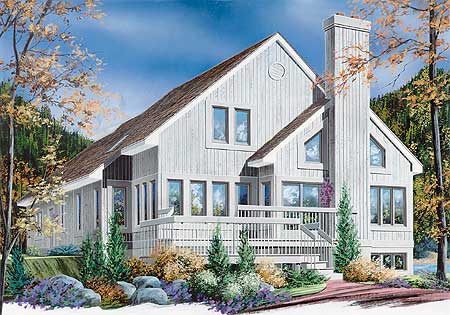 Plan 21057DR: Mezzanine and Bonus Room Add Space - Image #6 - Cottage, Northwest, Vacation