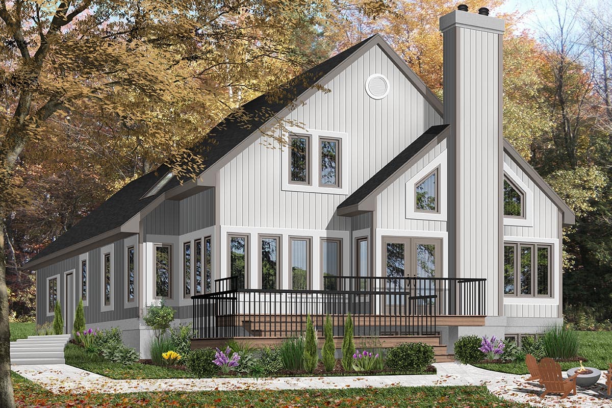 Plan 21057DR: Mezzanine and Bonus Room Add Space - Image #4 - Cottage, Northwest, Vacation