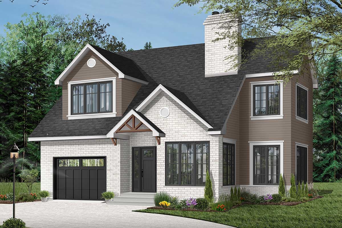 Plan 21061DR: 2-Story House Plan with Upstairs Bedrooms and Laundry - Image #5 - Traditional