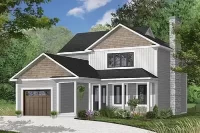 3-Bed Modern Farmhouse Plan with One-Garage - 1997 Sq Ft