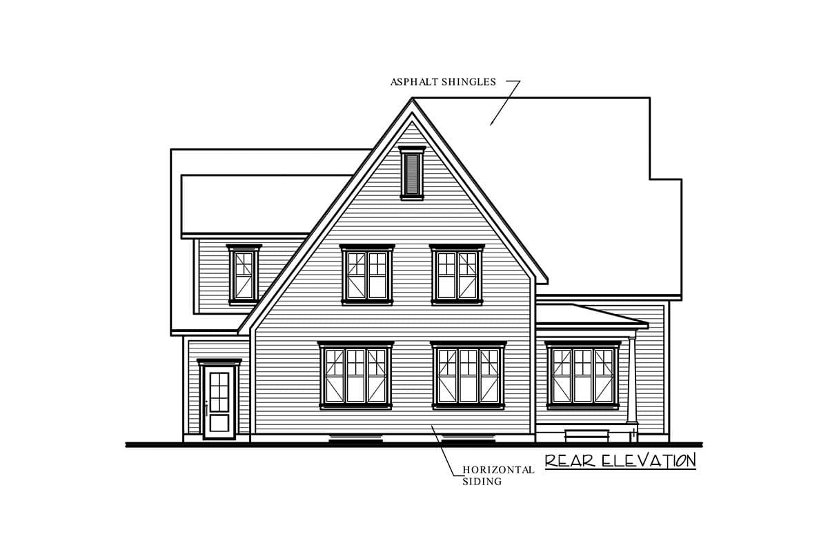 Plan 21097DR: 2000 Square Foot Country Farmhouse Plan with 3 Bedrooms - Image #5 - Country, Farmhouse, Traditional