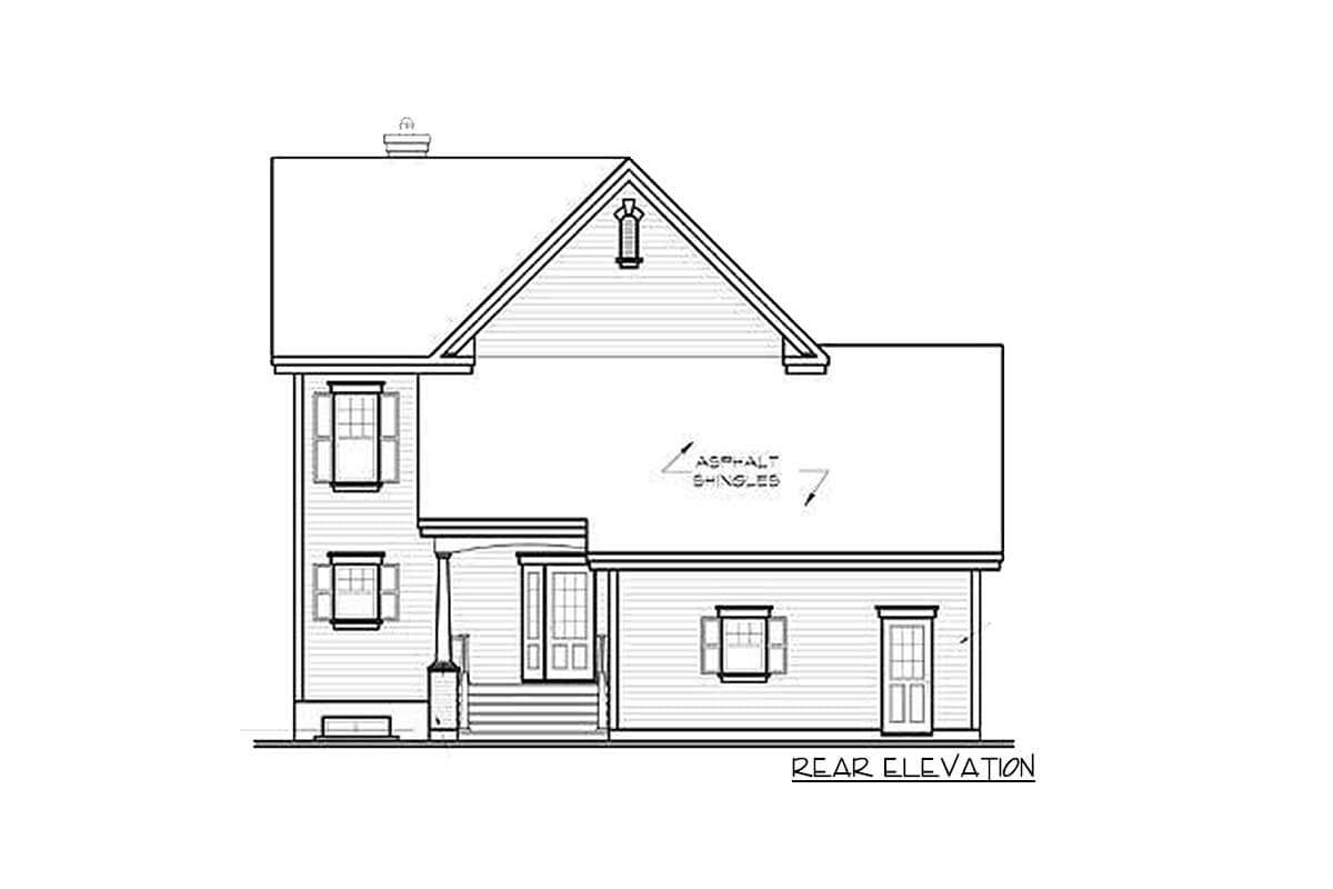 Plan 21117DR: Country House Plan with See-Through Fireplace - Image #5 - Country, Farmhouse