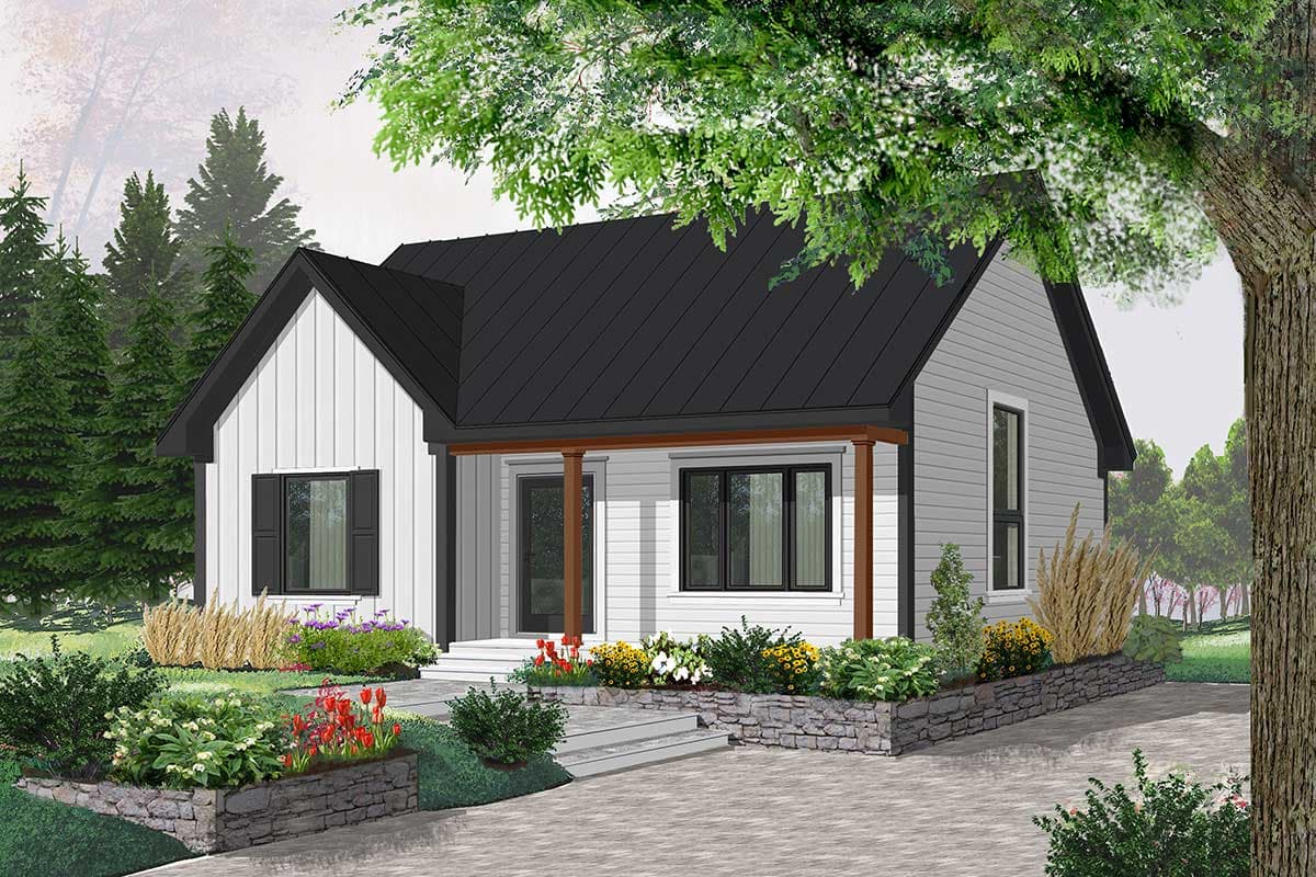 Plan 2112DR: Compact Country Bungalow - Image #11 - Cottage, Country, Vacation