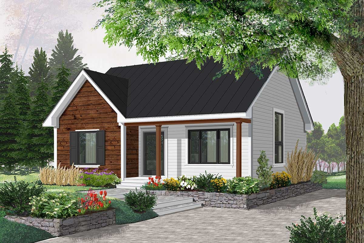 Plan 2112DR: Compact Country Bungalow - Image #8 - Cottage, Country, Vacation