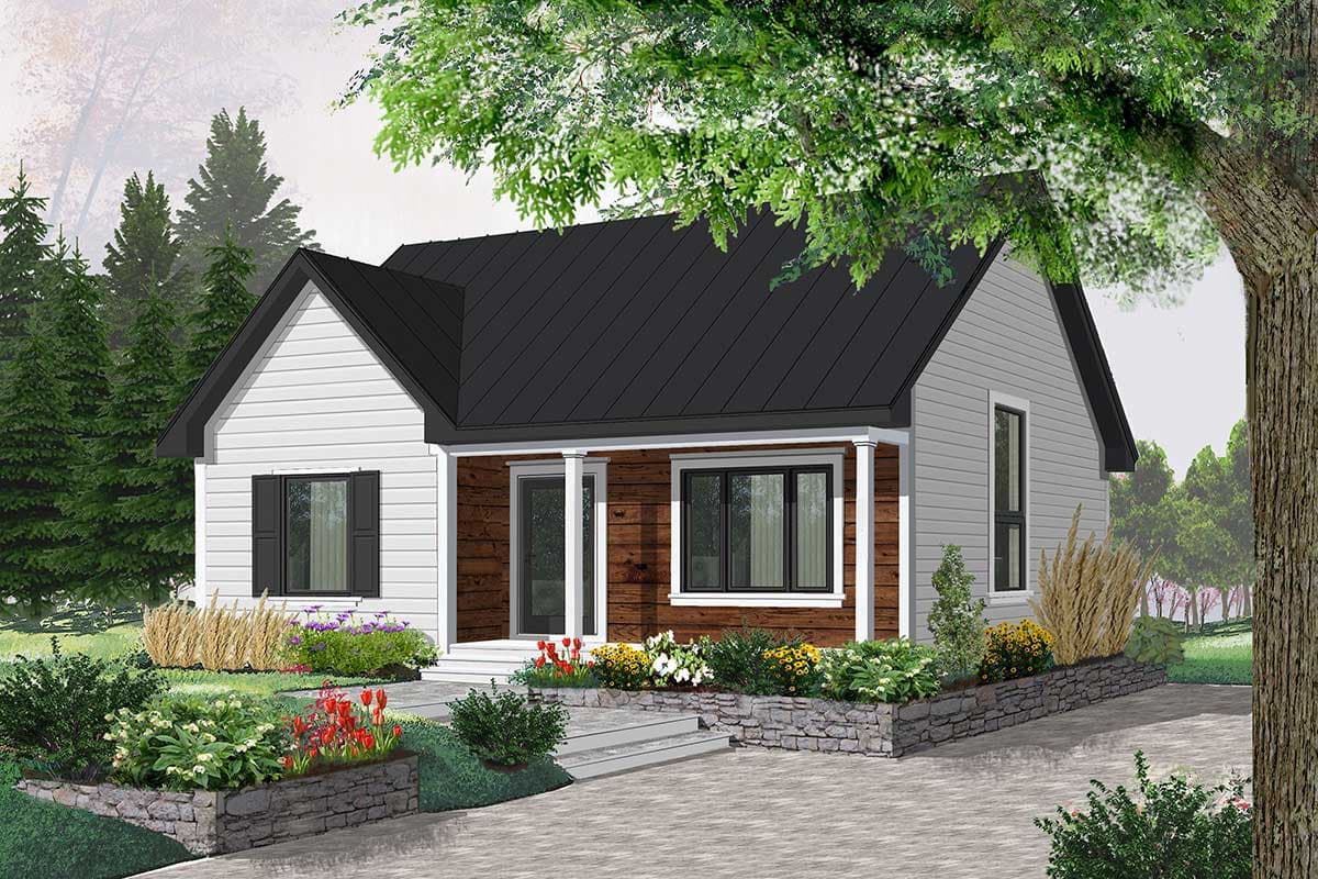 Plan 2112DR: Compact Country Bungalow - Image #10 - Cottage, Country, Vacation