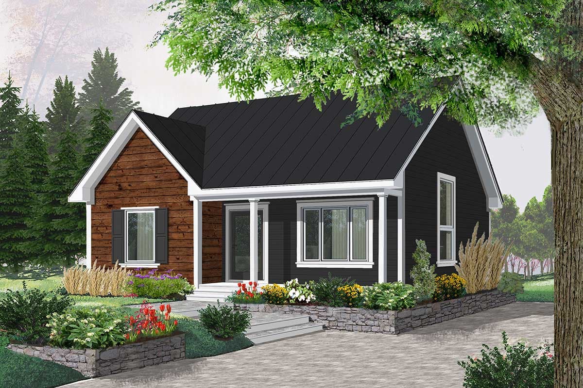 Plan 2112DR: Compact Country Bungalow - Image #9 - Cottage, Country, Vacation