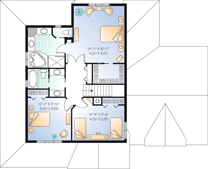 Plan 21124DR: Wrap-Around Porch, Transom Windows - Floor Plan - Main Level - Country, Farmhouse, Traditional