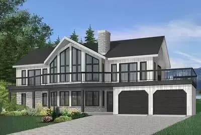 Window-filled Four Season Contemporary House Plan