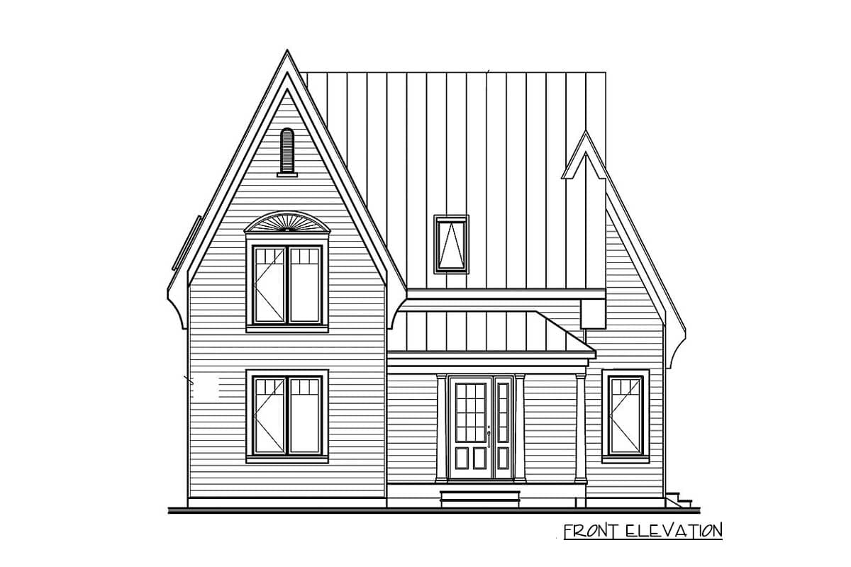 Plan 21127DR: Adorable Vacation Cottage - Image #7 - Cottage, Vacation
