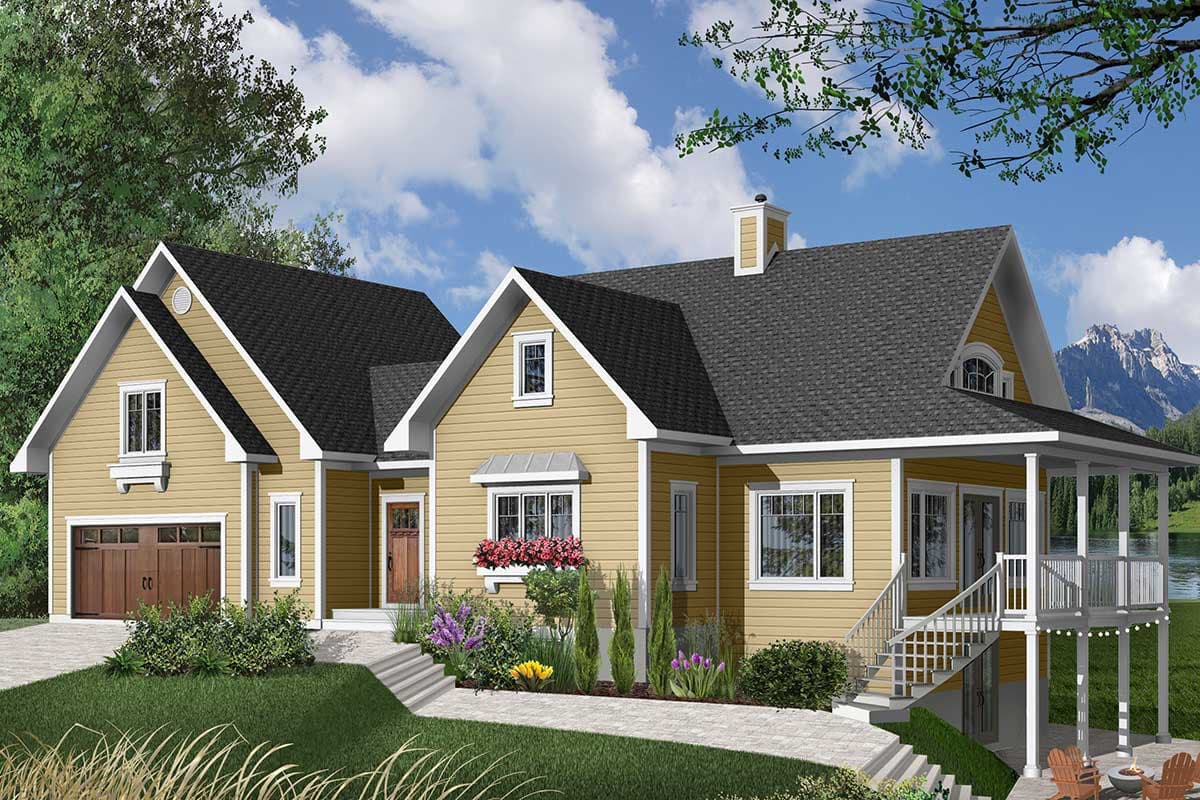 Plan 21128DR: Four-Season Vacation Home Plan - Image #4 - Cottage, Country, Vacation