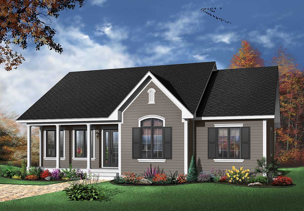 Plan 21156DR: Three Bedroom with Options - Image #6 - Ranch, Traditional